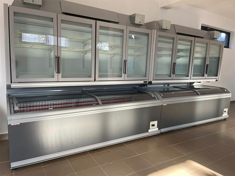 Vitrine expunere produse congelate verticale si orizontale